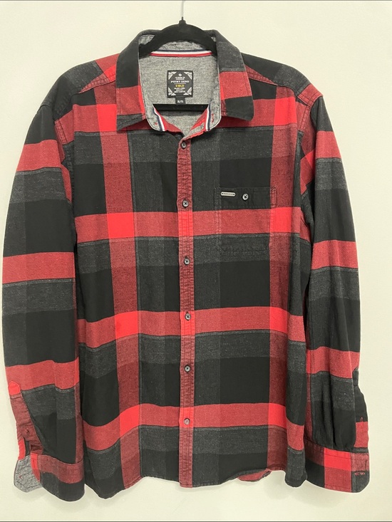 Point Zero Other - Point Zero  Red and Black Plaid Button-Down Shirt